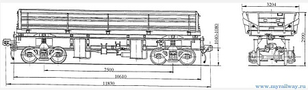 4-осный вагон-самосвал. Модель 31-656