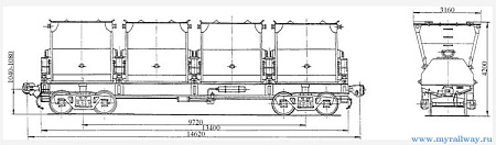 4-осный вагон для битума. Модель 17-494