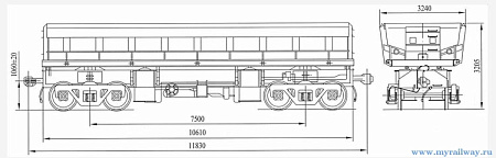 4-осный вагон-самосвал. Модель 31-945
