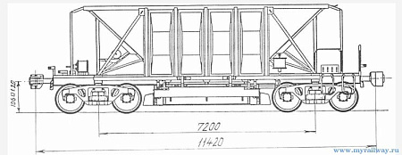 4-осный вагон хоппер-дозатор. Модель 19-4101