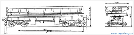 4-осный вагон-самосвал. Модель 31-638