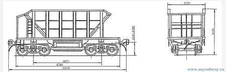 4-осный вагон для металлодобавок. Модель 20-4078
