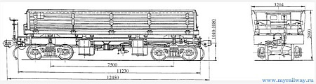 4-осный вагон-самосвал. Модель 31-661