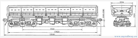 4-осный вагон-самосвал. Модель 33-682